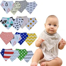 12pcs/lot Designed for baby Boys Girls Burp Cloths Saliva Towel Drool Bibs 100% Cotton Soft Absorbent Teething Bandana Baby Bibs