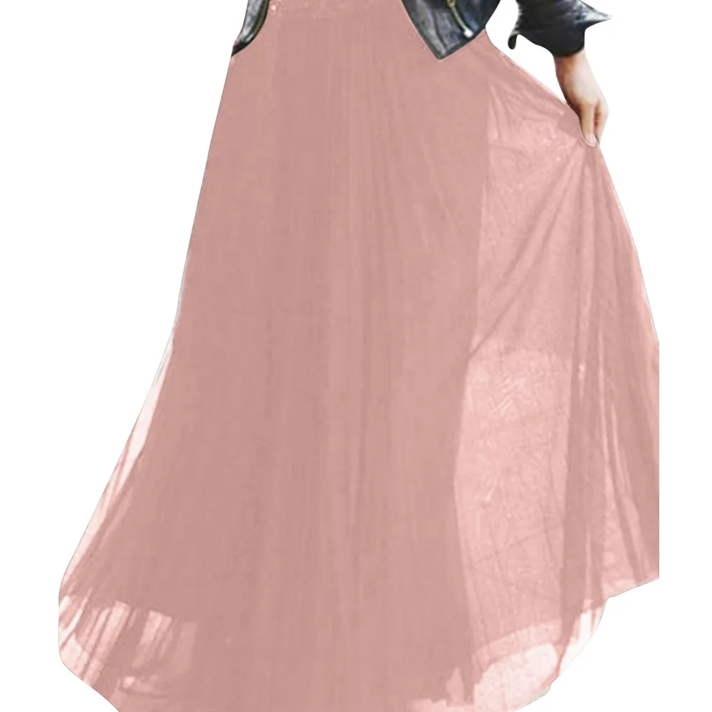Женская плиссированная юбка, Женская винтажная юбка миди, женские сексуальные вечерние шифоновые длинные юбки с высокой талией на шнуровке#626