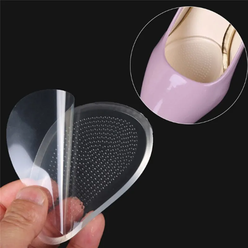 

1Pair Non-Slip Feet Orthotic Arch Support Gel Pads High Heels Silicone Gel Forefoot Gel Pads Flat Pain Relief Shoes Insoles