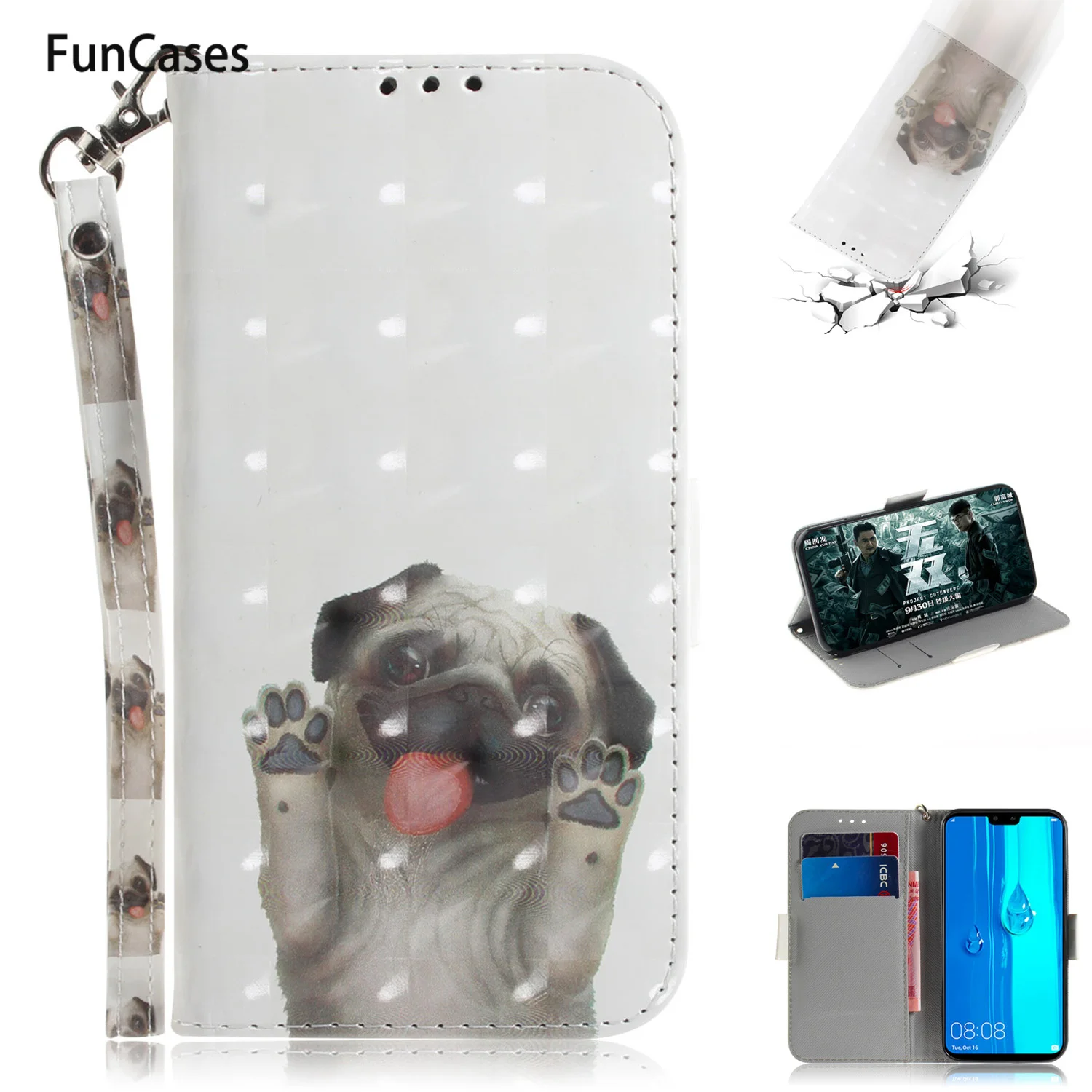 1 cover 3D Книга чехол для телефона для carcaso huawei Y6 из искусственной кожи чехол бумажник СПС Ajax huawei сотовой связи Honor 7A Y6 Prime Y5 Y9 - Цвет: 1 cover