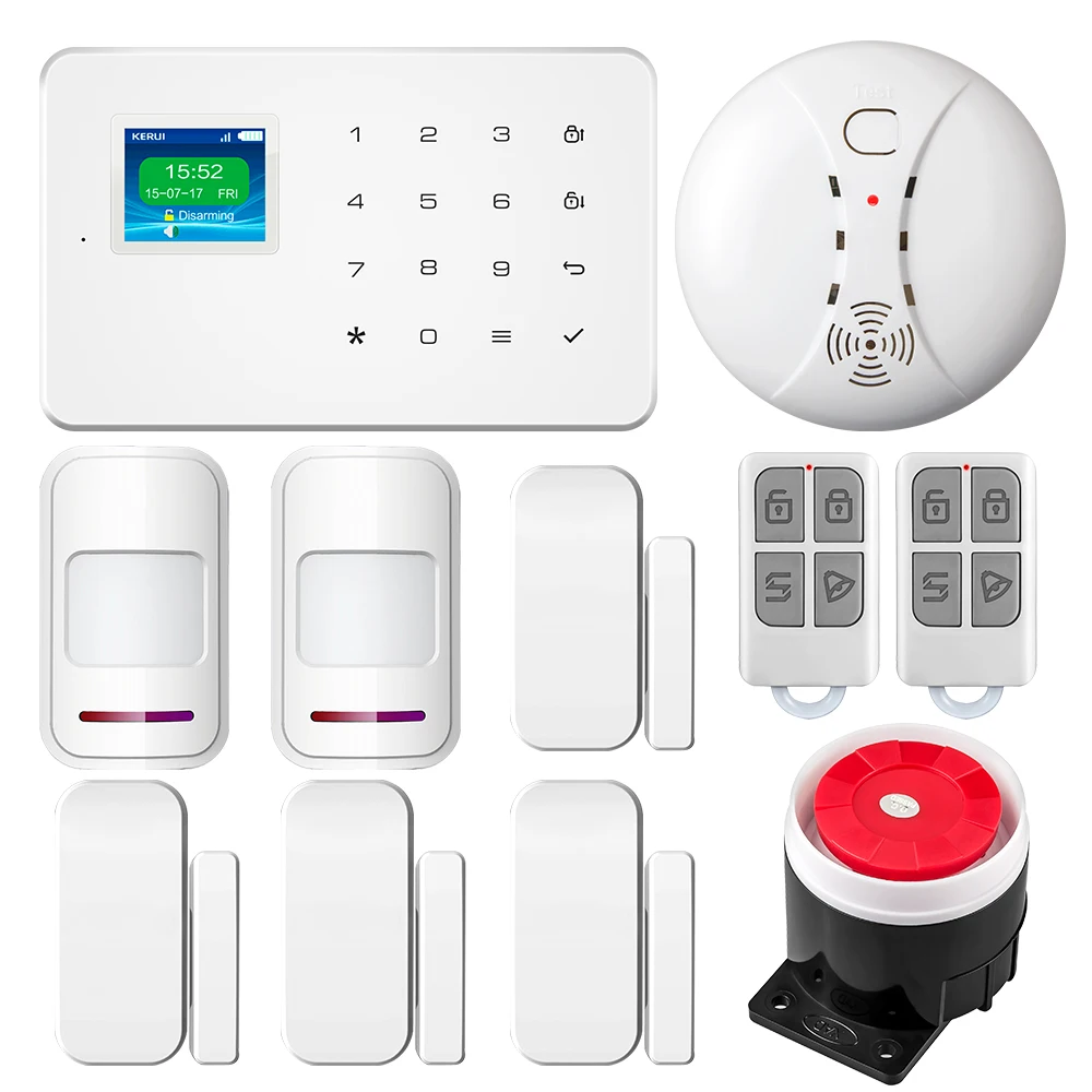 G18 zonas inalámbricas APP Control sistema de alarma GSM con pantalla táctil TFT de pantalla a Color casa Sistema de alarma de movimiento PIR Senson kit de bricolaje