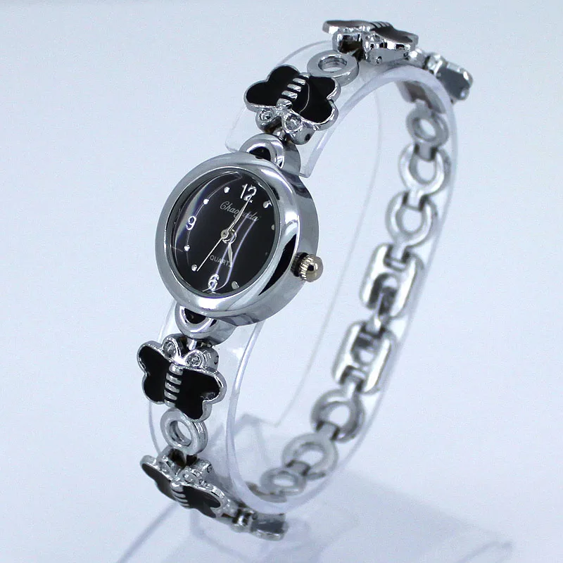 10 шт/лот смешанные цвета оптом модные женские часы для девушек сплав ремешок с бабочками кварцевые наручные часы O12M10