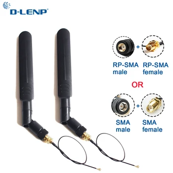 

1 pair 2.4Ghz Wifi Antenna Omni Dual-band SMA/ RP-SMA Male to Female Connector 1.13 PCI U.FL to WiFi Pigtail Cable 5dbi Aerial