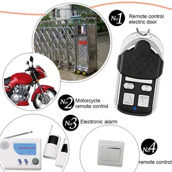 Télécommande de porte de garage 433MHZ, copie en métal, pour porte coulissante de Garage, de maison 