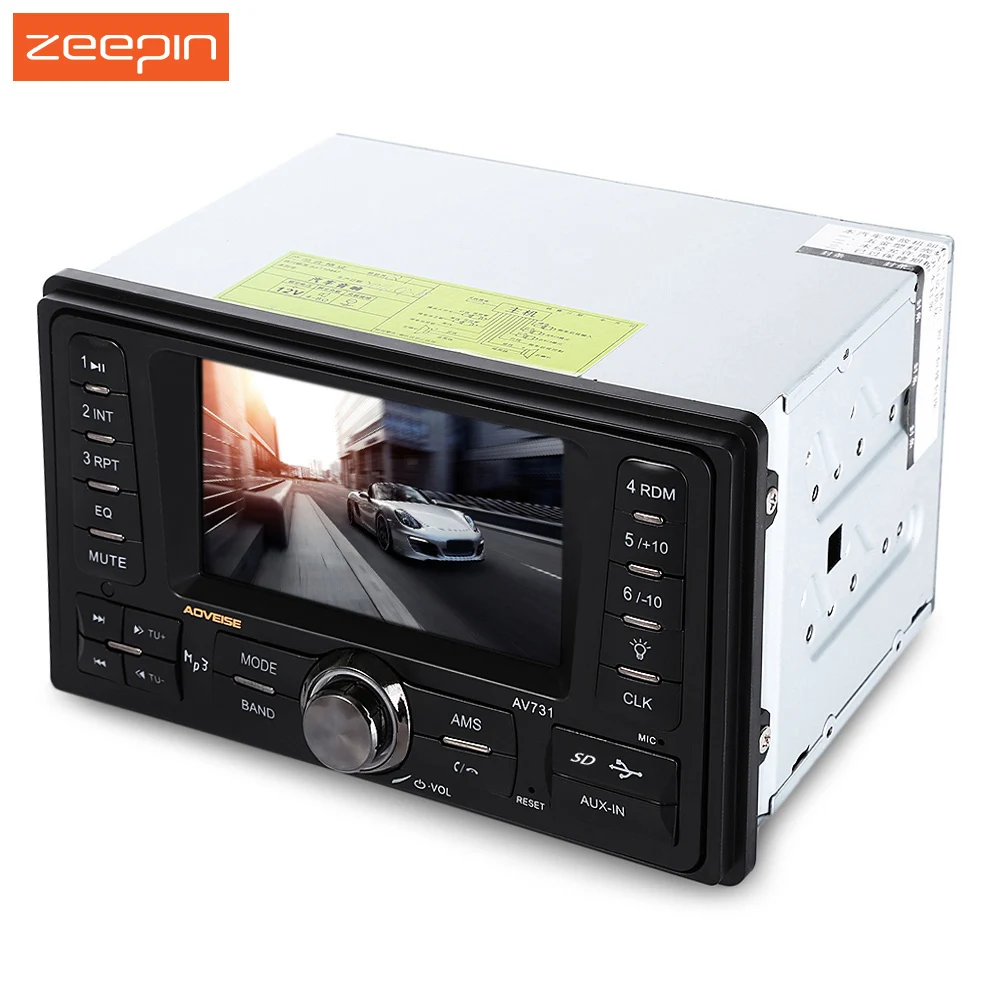 AV731 4,3 дюймов TFT экран автомобиля аудио стерео 12 В Авто Видео AUX FM USB SD MP3 плеер с функцией радио