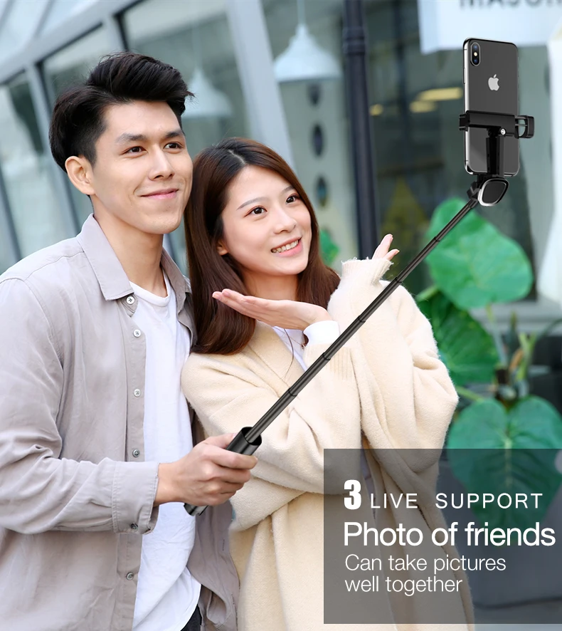 Cafele Bluetooth селфи-Палка с беспроводным пультом дистанционного управления Портативный Ручной штатив для селфи для iPhone samsung huawei Xiaomi