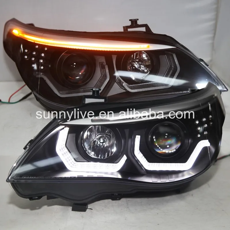 2008 2010 год E60 523i 525i 530i светодиодный головной светильник для BMW e60 оригинал с HID