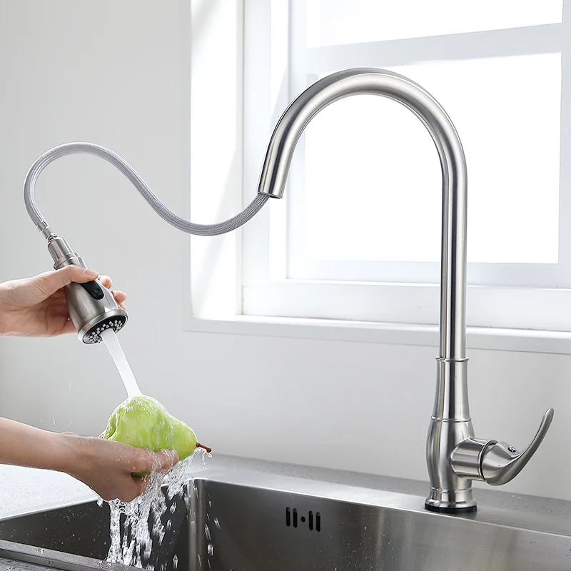 Fapully Smart Touch Control Kitchen Faucet Brushed Black Sensitive Mixer Touch Induction Faucet Pull Down Sink Tap Crane CP1051 Fapully Smart Touch Control Kitchen Faucet Brushed Black Sensitive Mixer Touch Induction Faucet Pull Down Sink Tap Crane CP1051
