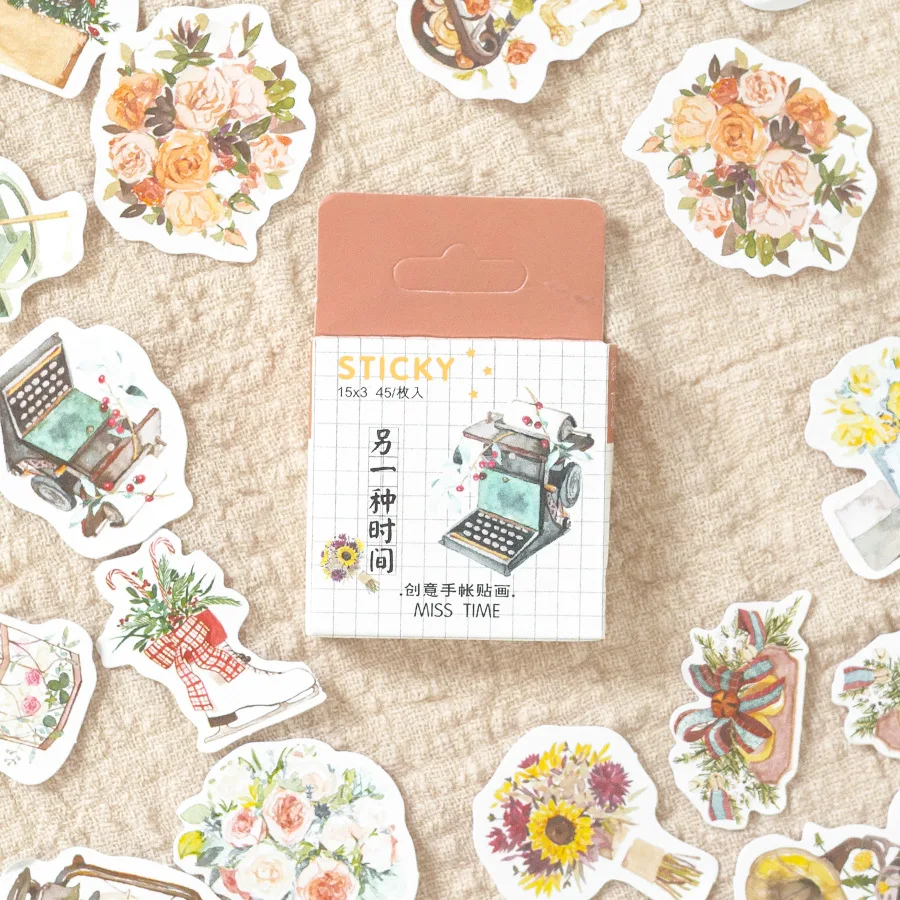45pcsSetAnotherTimeSeriesPaperStickerDecorationDIYHandmade