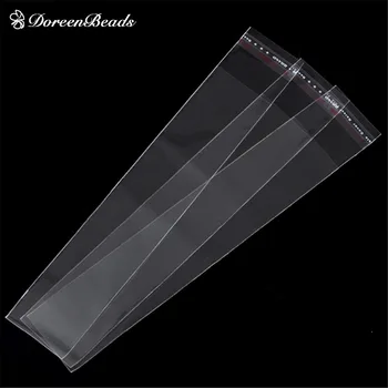 

DoreenBeads Plastic Bags Clear Self Adhesive 20x3.5cm(Usable space 17x3.5cm),200PCs (B22153)