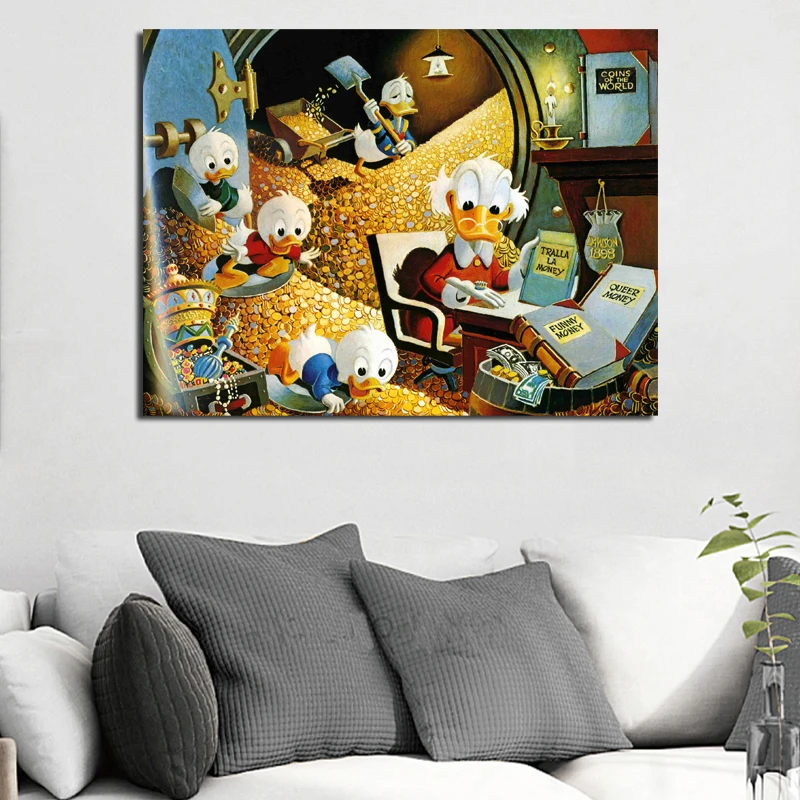 

Uncle Scrooge Duck Anime Wallpaper Canvas Posters Prints Wall Art Painting Decorative Picture Modern Home Decoration Accessories