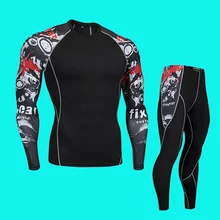 Термо Нижнее белье Мужская спортивная одежда мужские спортивные костюмы Рашгард мужское термобелье мужские костюмы зимнее термобелье для мужчин