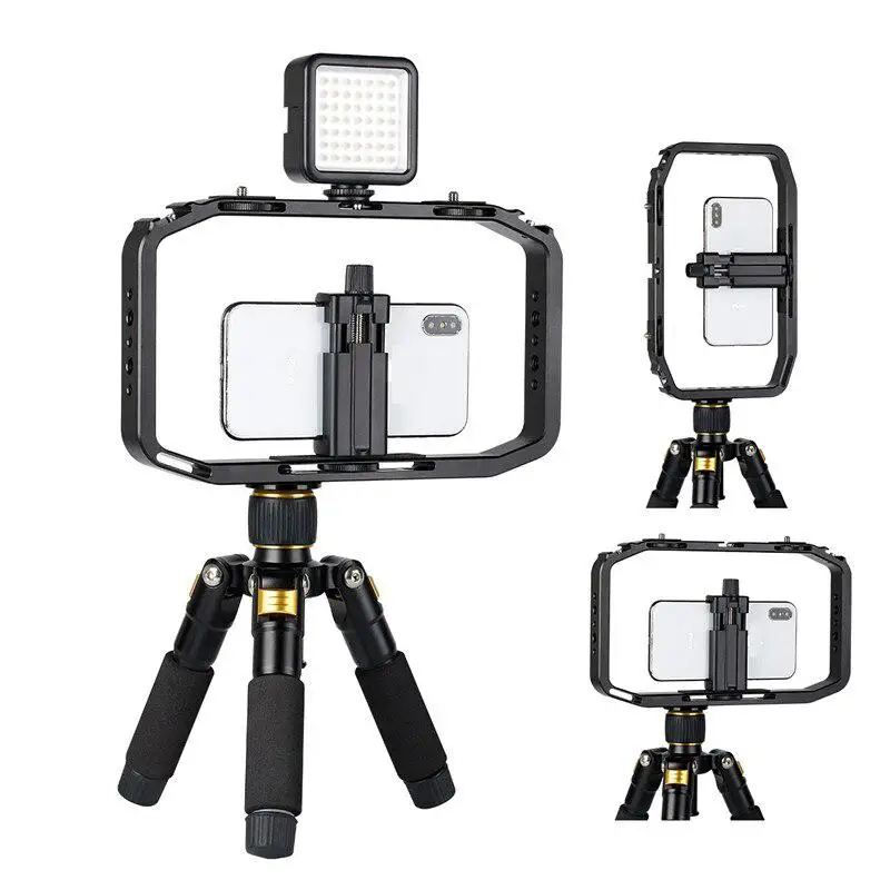 Клетка для камеры и телефона Canon Nikon iPhone Xs Max X 8 7 Gopro 5 6 портативная видеокамера DSLR
