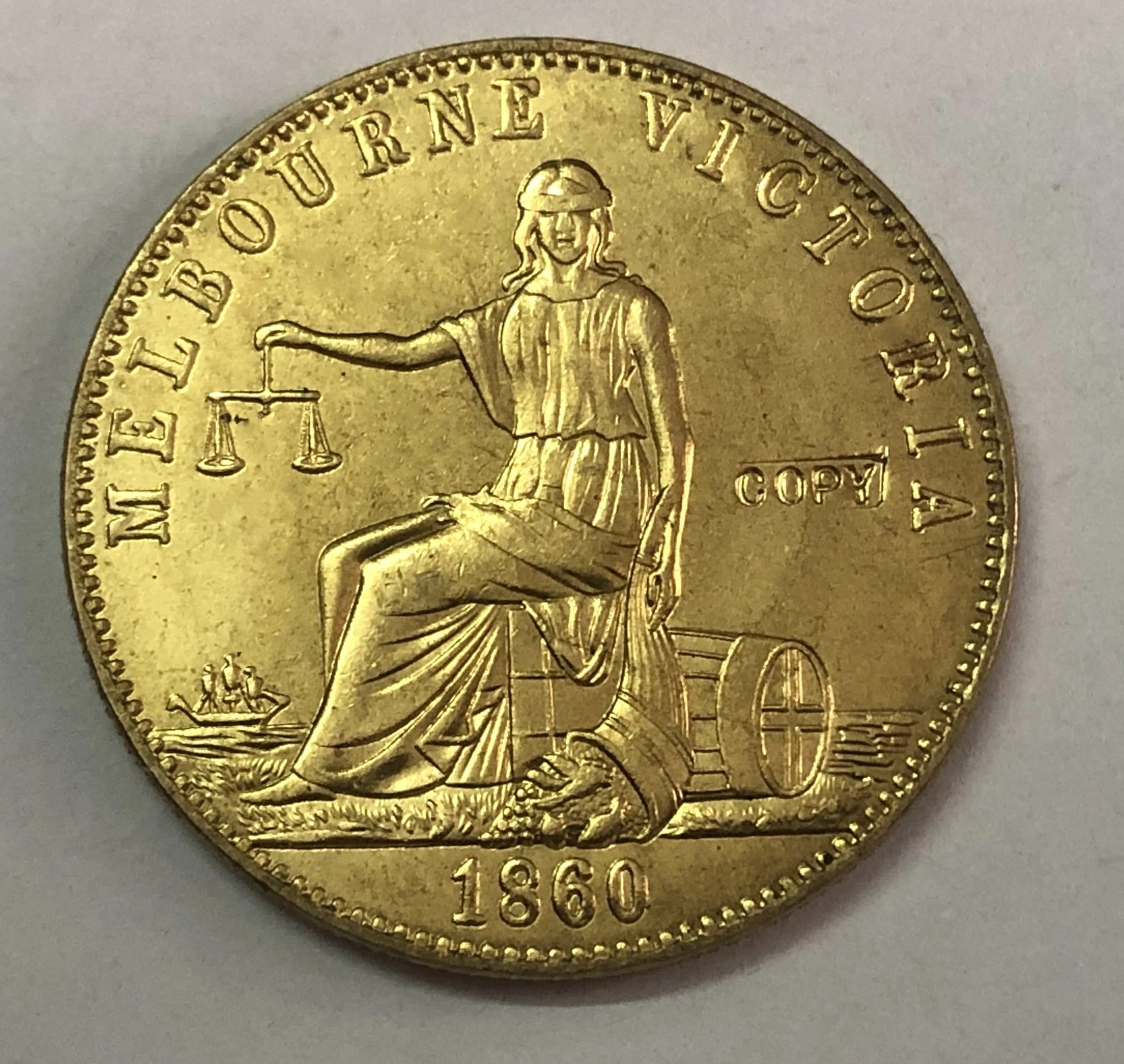 1860 Австралия-колониальный 1 пенни Джон Эндрю &amp Ко-Мельбурн Виктория | Дом и сад