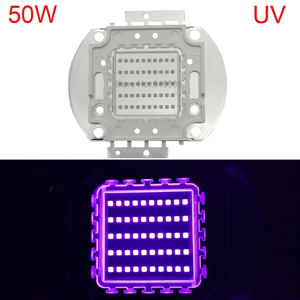 Epileds 42Mil 50 Вт ультрафиолетовый УФ High Мощность свет чип 365nm-370NM, 380nm-385nm, 395-405nm, 420nm-425nm DIY COB источник света