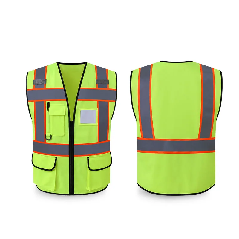 Reflective vest  construction safety protection vest security patrol traffic warning fluorescent safety clothing (5)