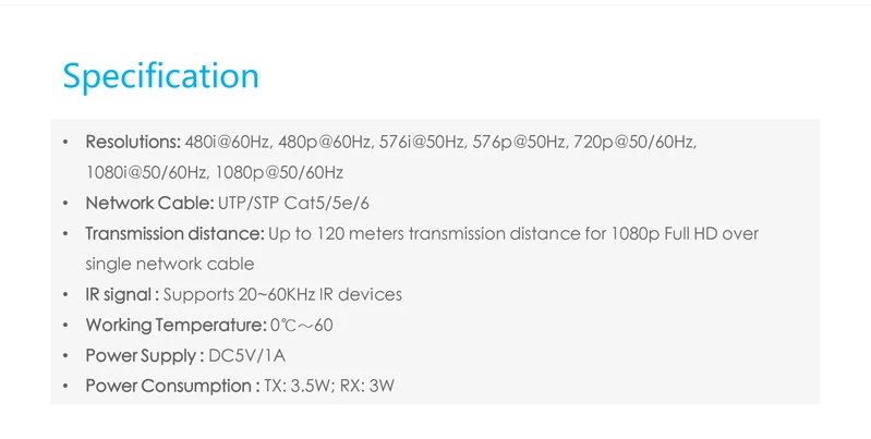 Дополнительный передатчик*, для HDbitT HDMI 1080P УДЛИНИТЕЛЬ LAN повторитель по RJ45 Cat5e/Cat6, до 120 м с ИК