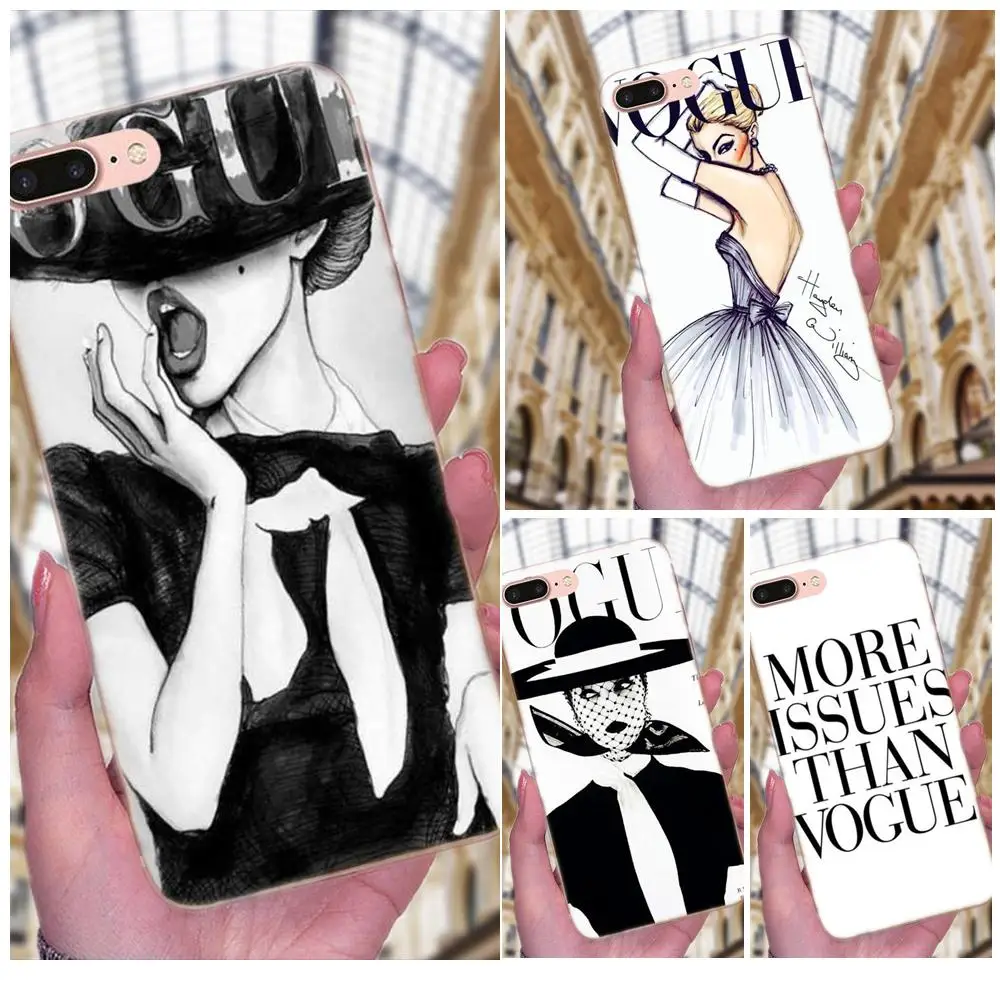 

Soft TPU Mobile Shell For Samsung Galaxy Note 5 8 9 S3 S4 S5 S6 S7 S8 S9 S10 mini Edge Plus Lite Woman More Issues Than Vogue