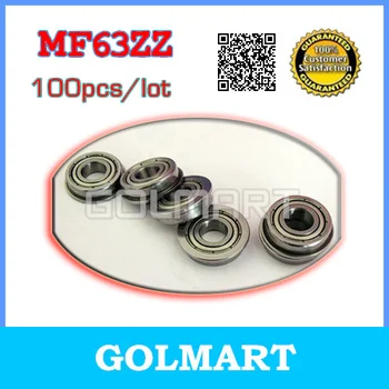

100pcs MF63zz Shielded Flanged Model Ball Flange Bearing 3 x 6 x 2.5mm for 3mm shaft