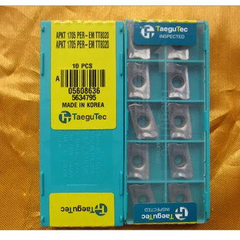 

TaeguTec APKT1705PER-EM TT8020 APKT 1705 PER APKT1705 Carbide Inserts Lathe Cutter Tools 10pcs CNC Tools for Lathe Tool Holder