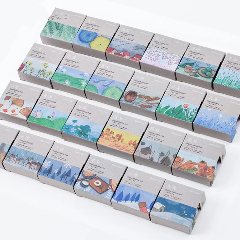 

24pcs Chinese Twenty-four solar terms Kawaii Washi Tape Scrapbooking Masking tape Stickers scrapbooking Washitape Washy 02509