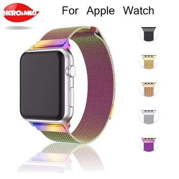 

Milanese Loop For Apple Watch band strap 42mm/38mm for watch 3/2/1 Stainless Steel Link Bracelet wrist watchband magnetic buckle