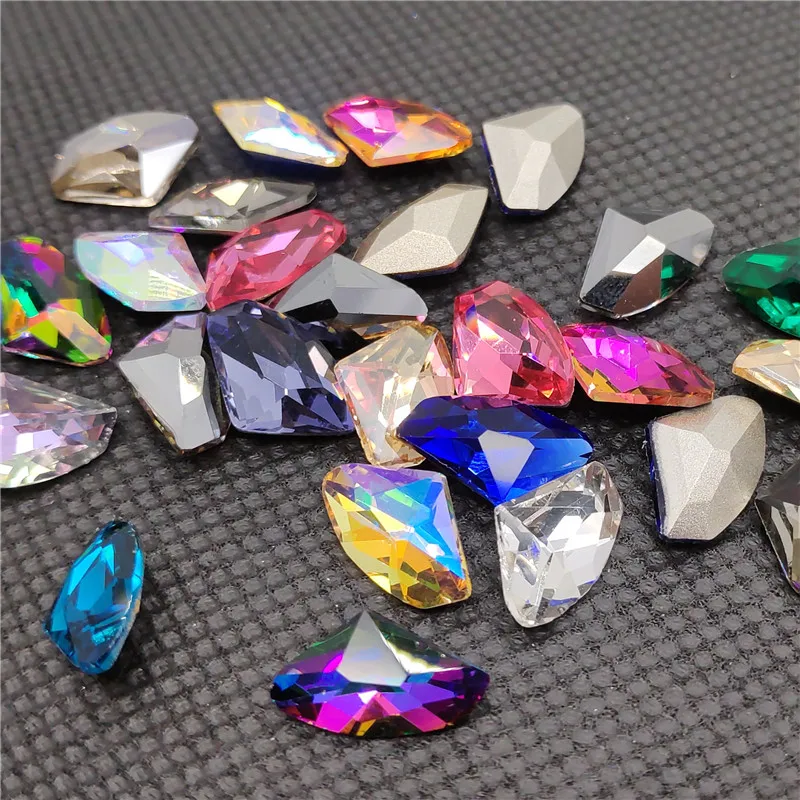 

9X14mm AX K9 Glass Crystal Fancy Stone Pointback 14x9mm Galactic Jewelry Beads Multi Colors