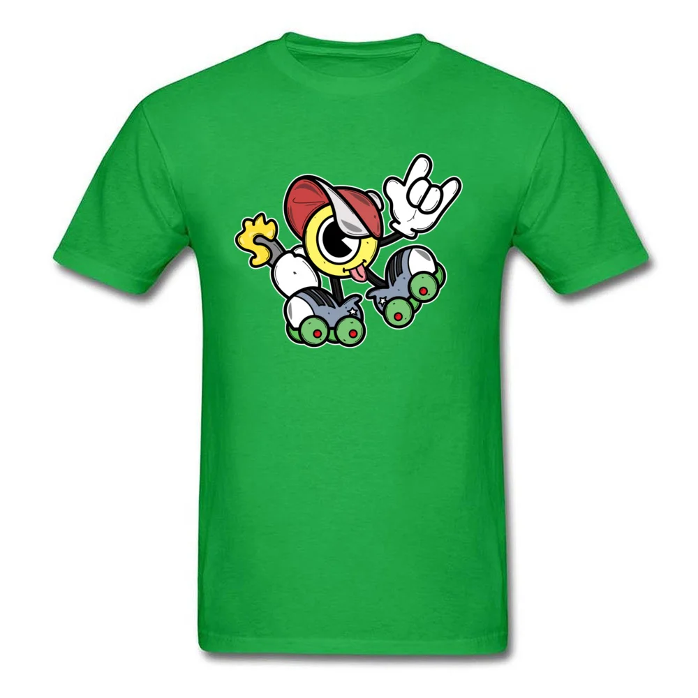 Roller Dabs Classic Normal Tops Shirt Round Collar Mother Day Pure Cotton Short Sleeve T Shirt for Men Custom Tee-Shirts Roller Dabs green