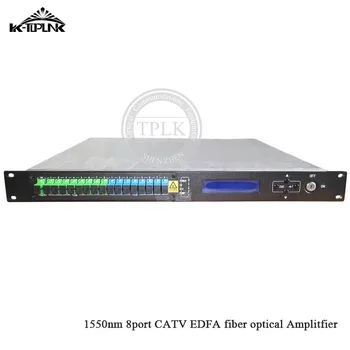 

1U 1550nm High power optical fiber Amplifier 8port*23dbm CATV EDFA withWDM 1550nm/1490/1310,sc/apc,sc/upc customizable