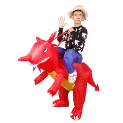 Забавный детский мужской т-Рекс надувной для взрослых Динозавр костюм динозавра костюмы для взрослых детей мальчиков косплей Хэллоуин