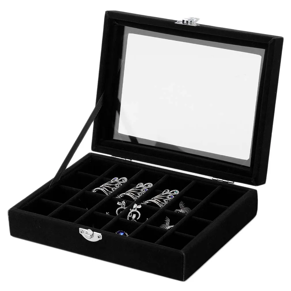 

12 Slots Pillow Style Jewelry Watch Bracelet Display Tray Box Necklace Earring Container Boxes Case Jewelry Organizer Gift