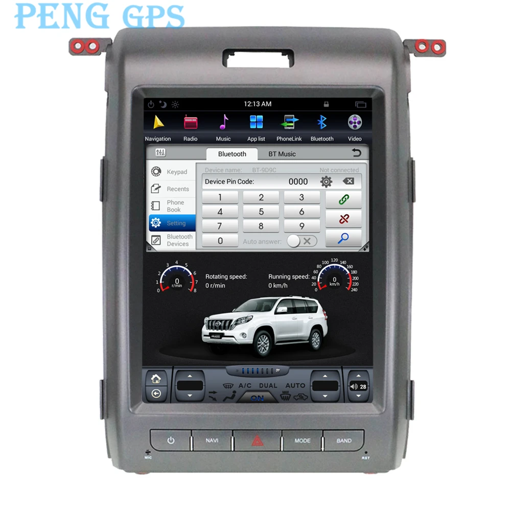 Tesla автомобильный Радио вертикальный экран для Ford F150 2009 2014 Поддержка Авто AC gps