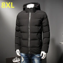 8XL 7XL 6XL 5XL зимняя куртка мужская Свободная Толстая теплая одежда наивысшего качества ветрозащитная одежда для мужчин Модная одежда с хлопковой подкладкой