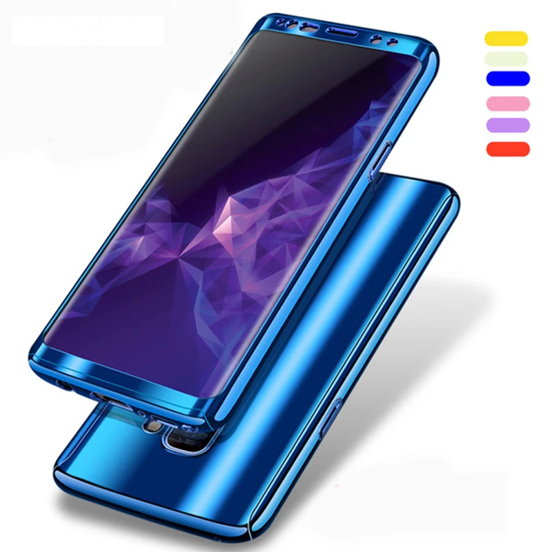 

Hard PC Full Body Case For Samsung Galaxy S9 S9plus Luxury Mirror Cover 360 Degree Protection Cases for Samsung s 9plus carcasa