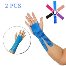 2 шт. Precut Палм кинезиологическая лента эластичная дышащая повязка для запястья ладонь рельеф для фитнеса, волейбола защита для игры в теннис