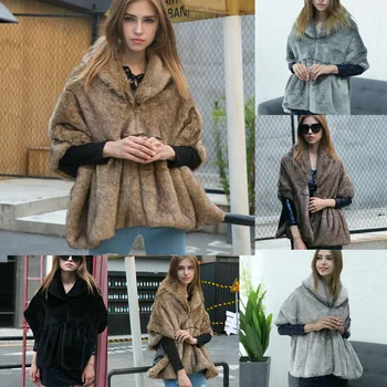 

P0110 Europe and America fashion Women Clothesfaux fur shawl Coat Autumn and Winter Cape lady Bride Shawl