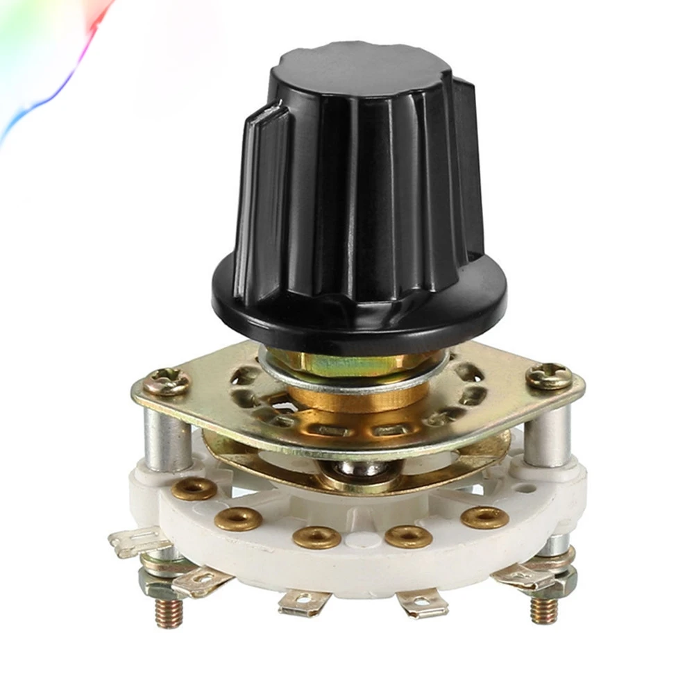 

1P4T 1 Pole 4 Position 1 Deck Band Channel Rotary Switch Selector with Knob