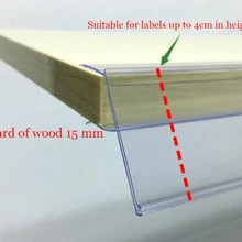 Деревянный стеклянный Верхний зажим полка держатель этикеток полоса ценник знак билета полка крышка поп рекламный баннер показ дисплей полоса