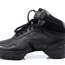 Высокое качество свиная кожа яркие черные Танцевальные Кроссовки/экономичная Танцевальная обувь/Изысканная танцевальная обувь