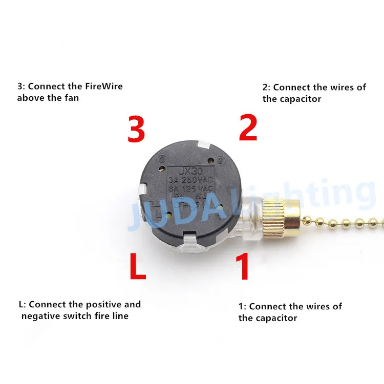 Ceiling Fan Switch Pull Chain Cable 