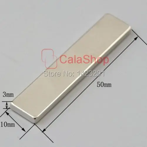 

5 pcs /Lot 50x10x3 Magnets Block Neodymium N35 Disc Rare Earth Super Strong Fridge Magnet