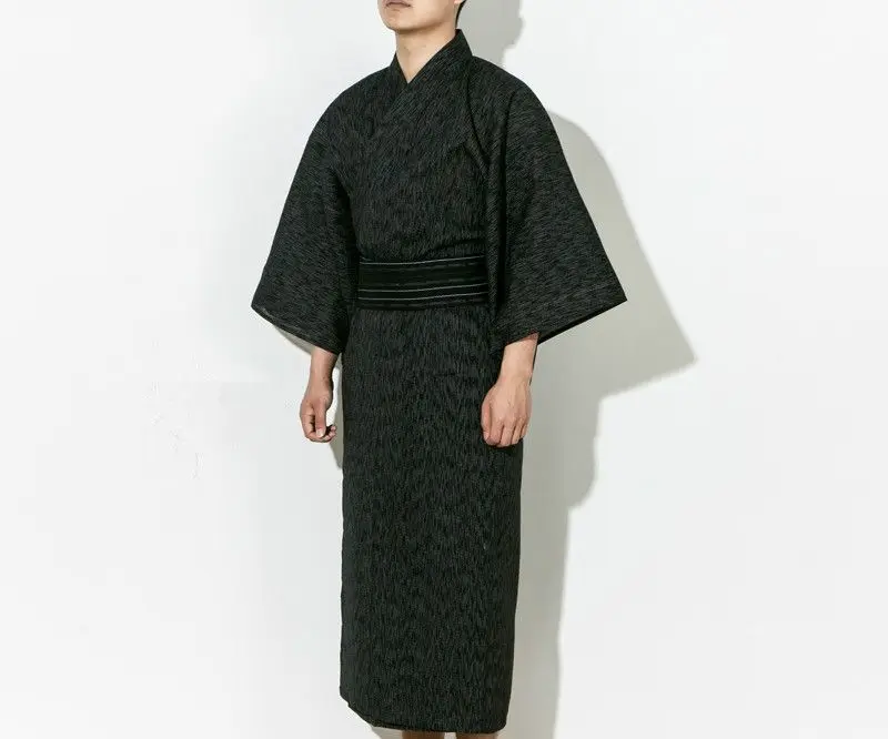 Традиционное японское кимоно с Оби и сумкой 3 шт./компл. Мужской Хлопковый банный