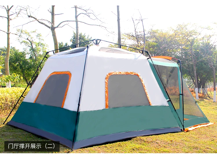Новое поступление, полностью автоматическая быстрооткрытая палатка для 3-4,5-8 человек, толстая Анти-дождь, наружная палатка для кемпинга, 1 зал, 1 комната, 1 дверь, 3 окна