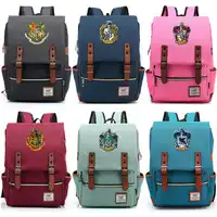 Magic Hogwarts Ravenclaw Slytherin Gryffindor Boy Girl Student School bag Teenagers Schoolbags Canvas Women Bagpack Men Backpack