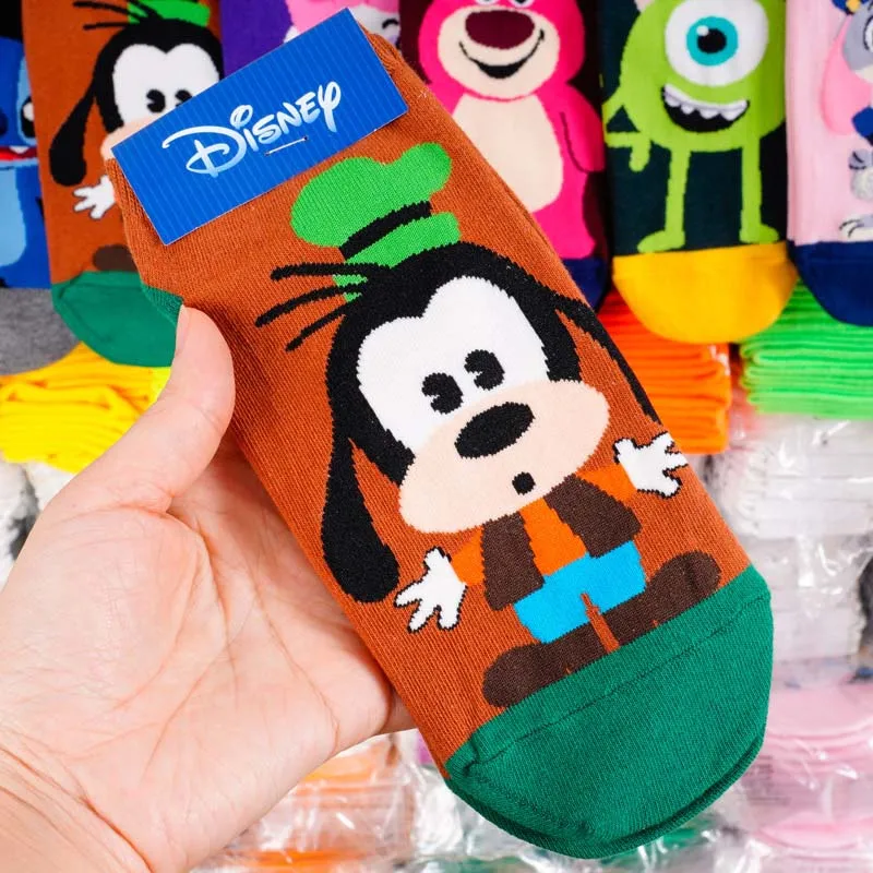 Disney cute Mickey cartoon cotton socks new design boat socks casual soft socks - Цвет: 12