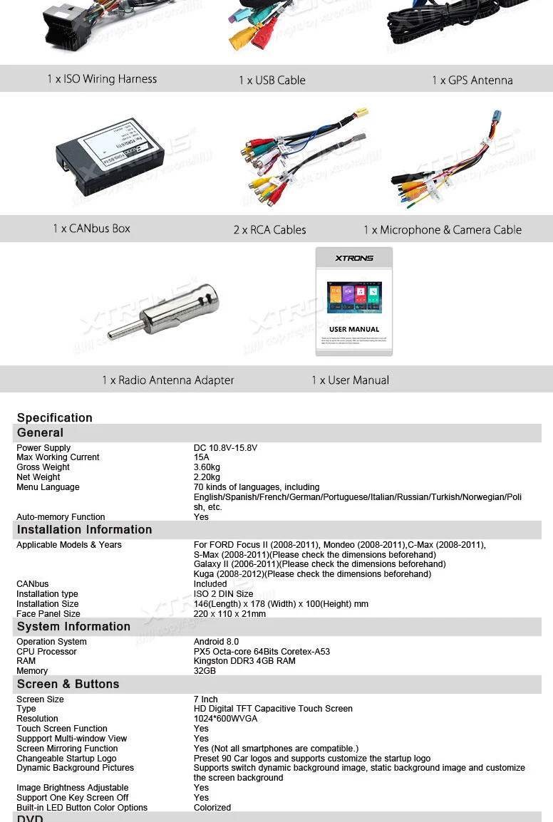 Best 7" Android 8.0 OS Car DVD Multimedia Navigation GPS Radio for Ford Focus II 2008-2011 & Galaxy II 2006-2011 & Kuga 2008-2012 22 Best 7" Android 8.0 OS Car DVD Multimedia Navigation GPS Radio for Ford Focus II 2008-2011 & Galaxy II 2006-2011 & Kuga 2008-2012 22