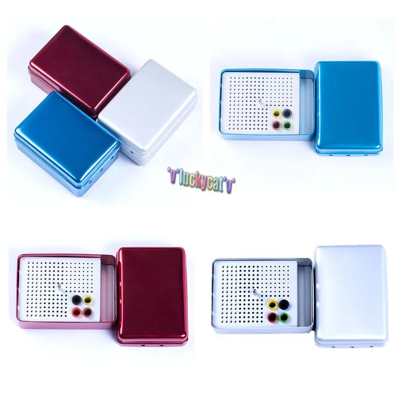 1Pc Dental Bur Box Sterilization Organizer FG Burs Holder Container 180 Holes Endo boxin Teeth