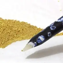 10 шт. легко подобрать восковая Ручка 3D смолы Стразы драгоценные камни шпильки пикатор деревянный Dotting карандаш маникюр Дизайн ногтей инструмент