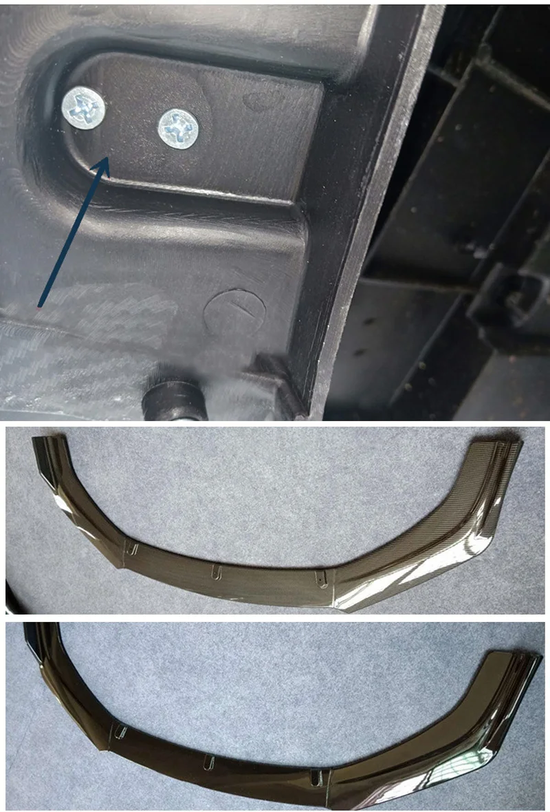 Передний бампер спойлер защитная пластина для губ комплект карбоновая поверхность автомобиля декоративная полоса подбородок Лопата для Changan CS55