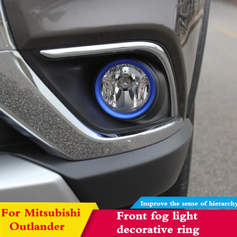 Front Rear Fog Light Lamp Ring Cover Trim Fit MITSUBISHI Outlander 2016 2017